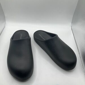 Jeffrey Campbell Free Rubber Platform Clogs Mules Black Size 7 EU 38
